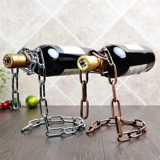 Suspended Chain Wine Bottle Holder Decoration Bar Ornaments